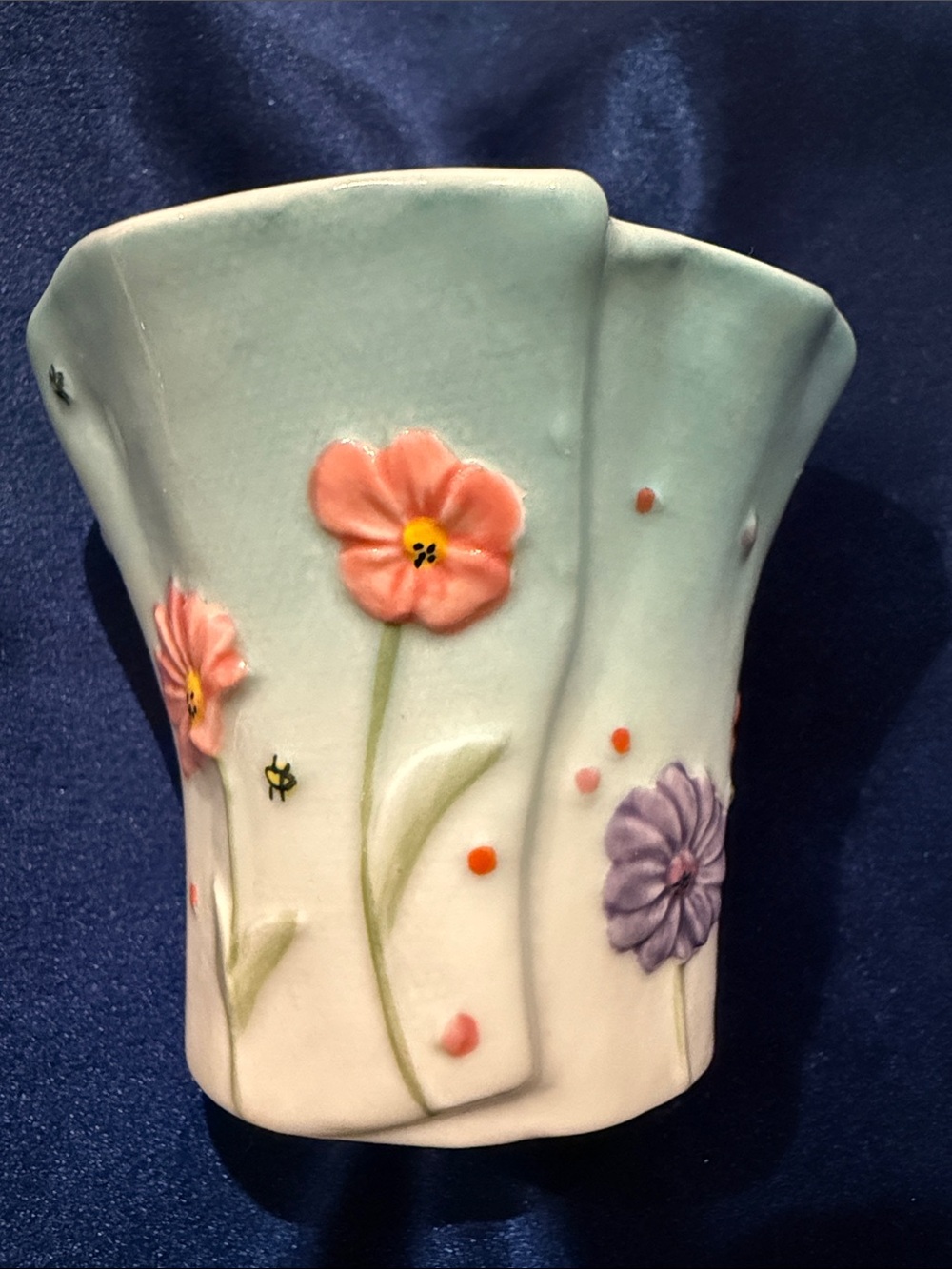 Yankee Candle Votive Candle Holder Floral Spring Butterflies